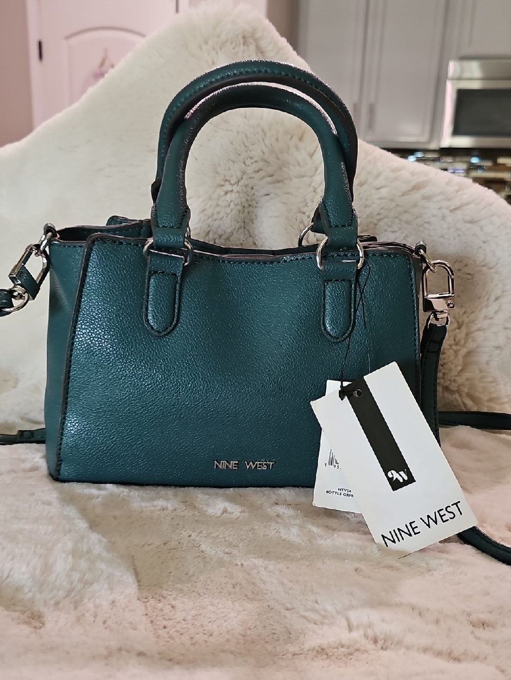 Nine West Teal Green Mini Satchel